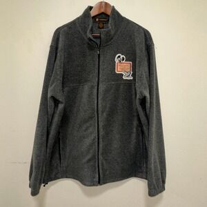 Harriton Fleece Jacket Mens XL Gray Good Gryphons and Gargoyles Patch M990